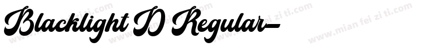 Blacklight D Regular字体转换